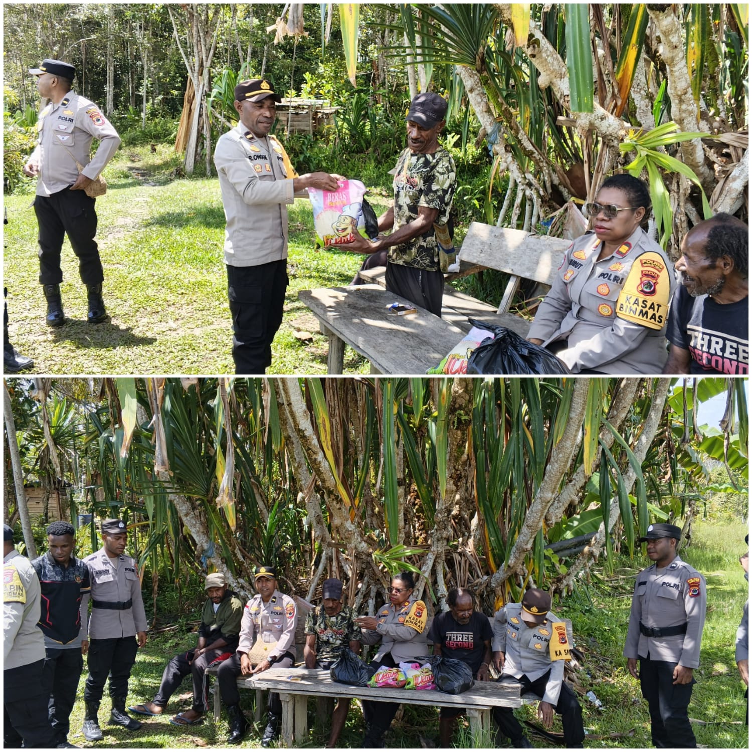 Kasat Binmas Polres Mamberamo Tengah Salurkan Bantuan Sosial dan Tingkatkan Kamtibmas di Kelompok Tiga Desa Serelama