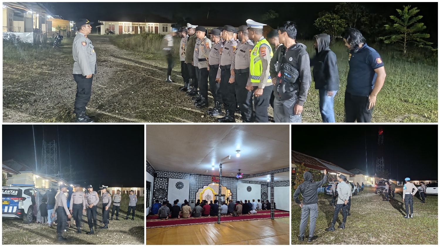 Polres Mamberamo Tengah Amankan Tarawih Hari Ke-9 di Masjid Al Muhajirin, Jamaah Beribadah Tenang