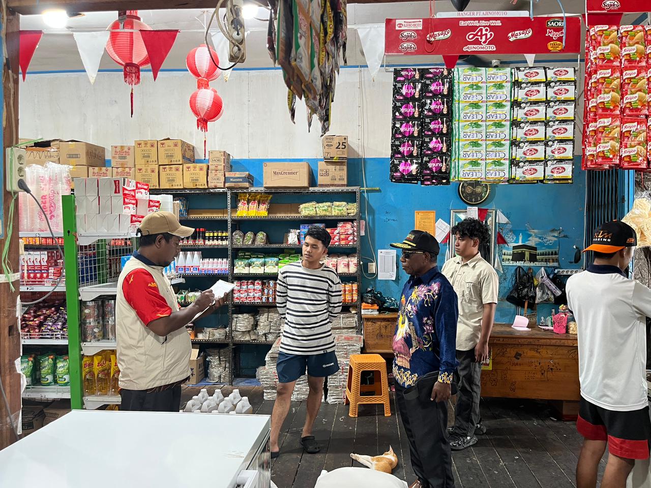 Jelang Idul Fitri 1447 H, Polres Asmat Bersinergi Bersama Pemkab Asmat, melaksanakan pemeriksaan Ketersediaan Sembako