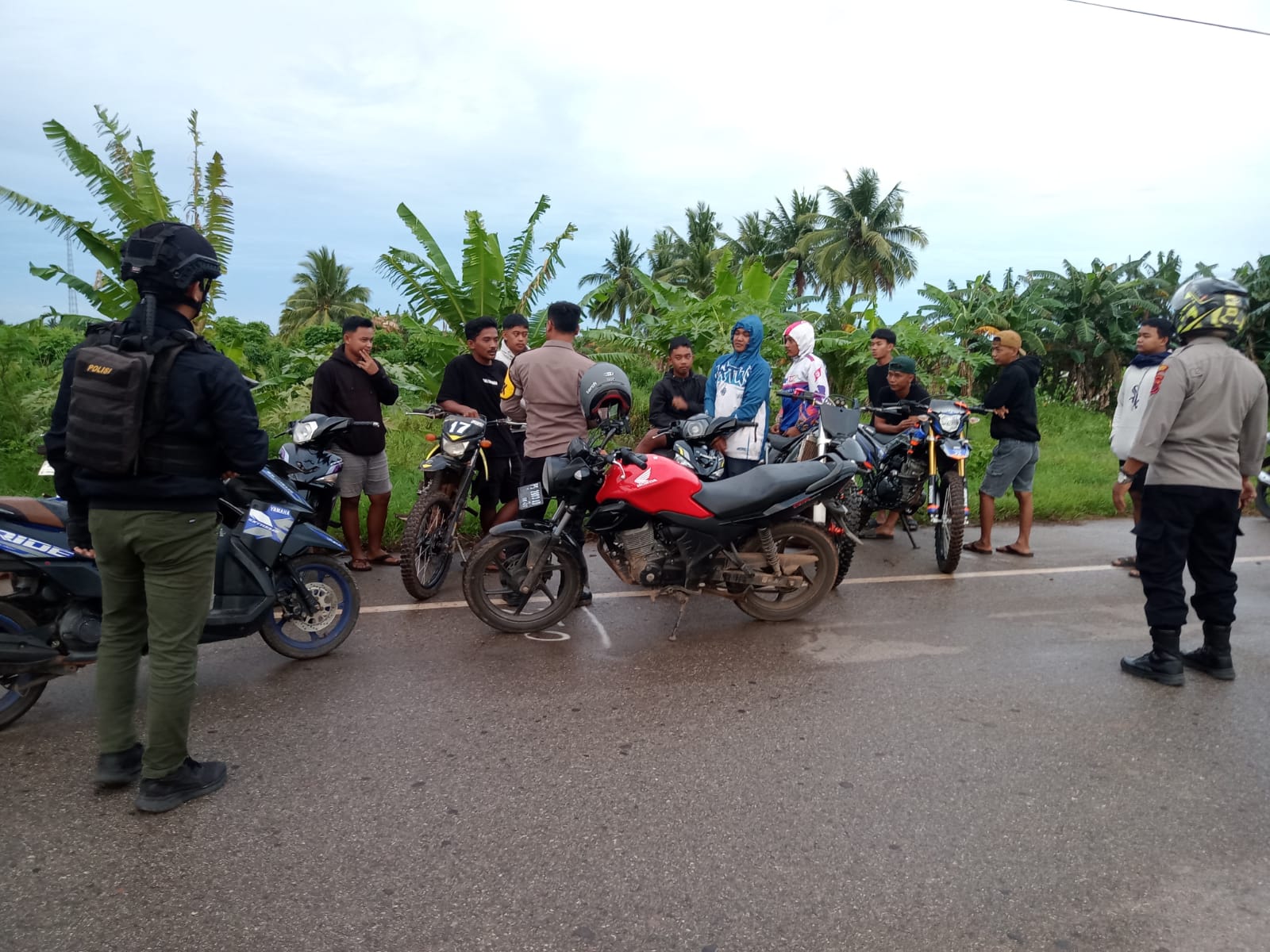 Polsek Tanah Miring Himbau Warga Jangan Balap Liar, Berbahaya Bagi Diri Sendiri dan Orang Lain