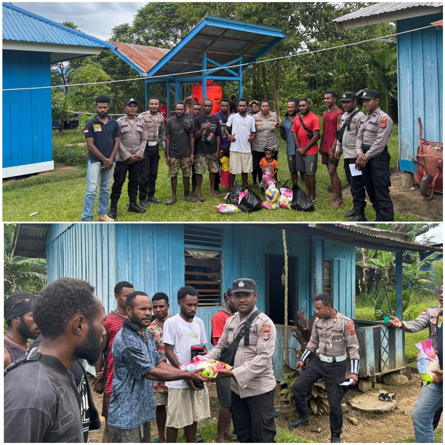 Kasat Binmas Bersama Anggota Serahkan Bantuan Sembako dan Sarana Olahraga Untuk Pemuda Desa Moga