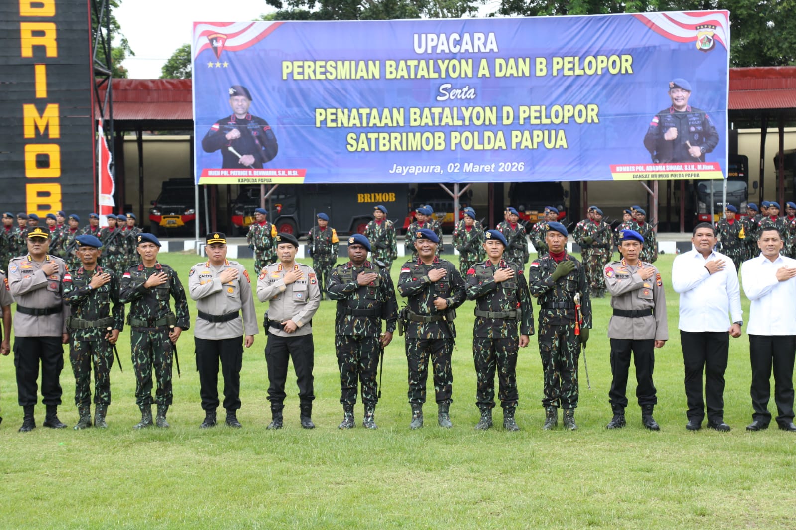 Wakapolda Papua Resmikan Batalyon A dan B Pelopor, Sat Brimob Perkuat Kesiapsiagaan Operasional