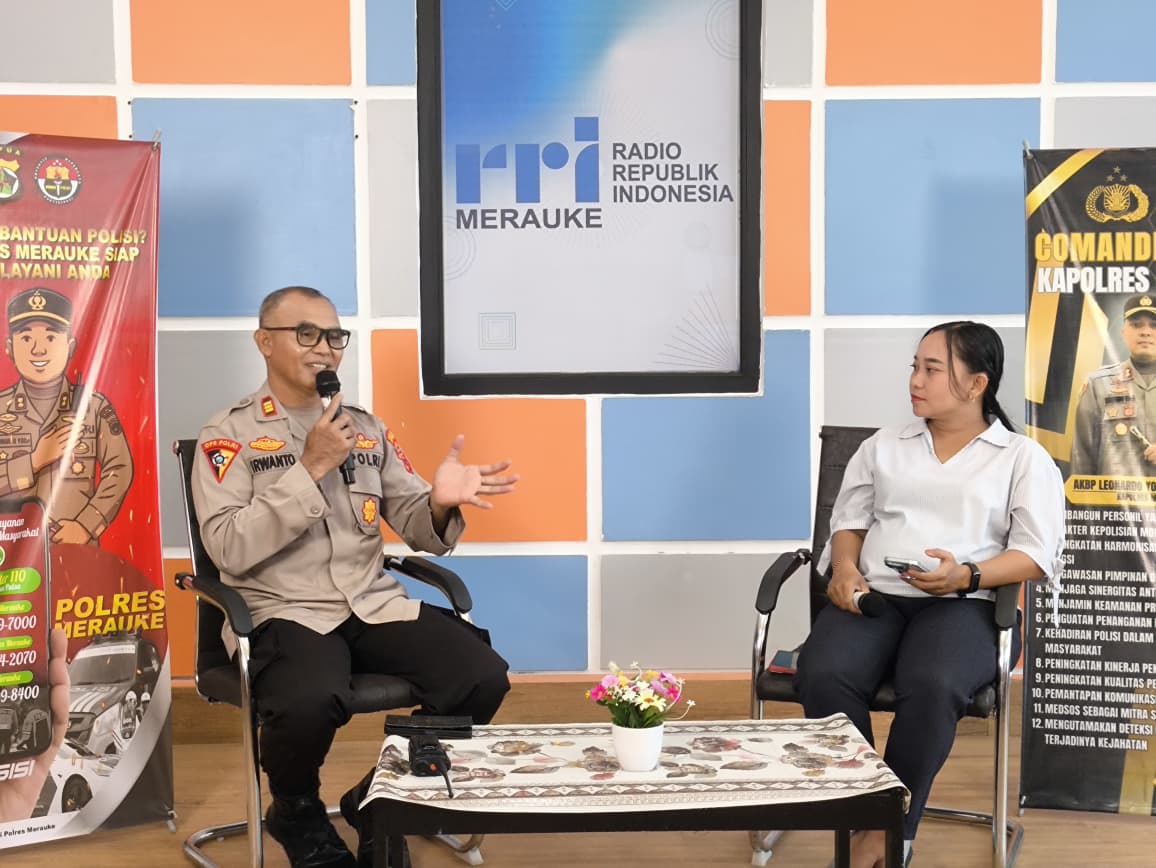Polres Merauke Hadir di Dialog Interaktif RRI, Bahas Pengamanan Ramadhan dan Ops Ketupat 2026