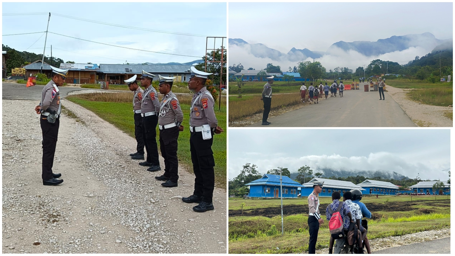 Ciptakan Lalu Lintas Tertib, Sat Lantas Polres Mamberamo Tengah Gelar Strong Point