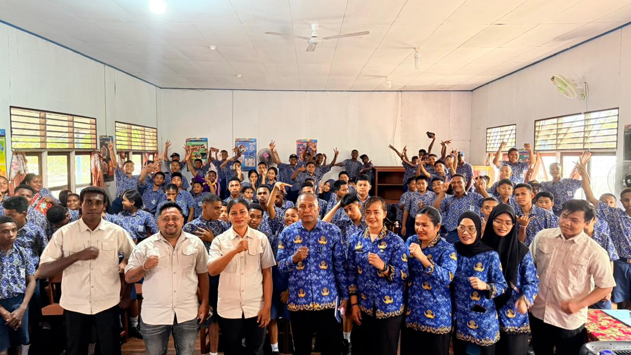 Sat Reskrim Polres Asmat Gelar Penyuluhan Anti Bullying dan Kekerasan di SMP Negeri 2 Agats