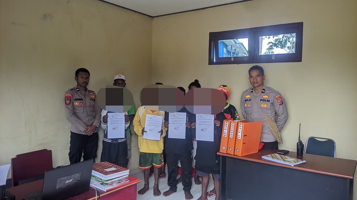 Pendekatan Persuasif, Polres Mamberamo Tengah Bina Empat Anak Pelaku Pencurian