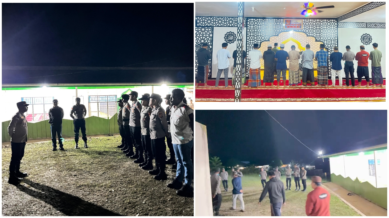Polres Mamberamo Tengah Laksanakan Pengamanan Sholat Tarawih di Masjid Al Muhajirin