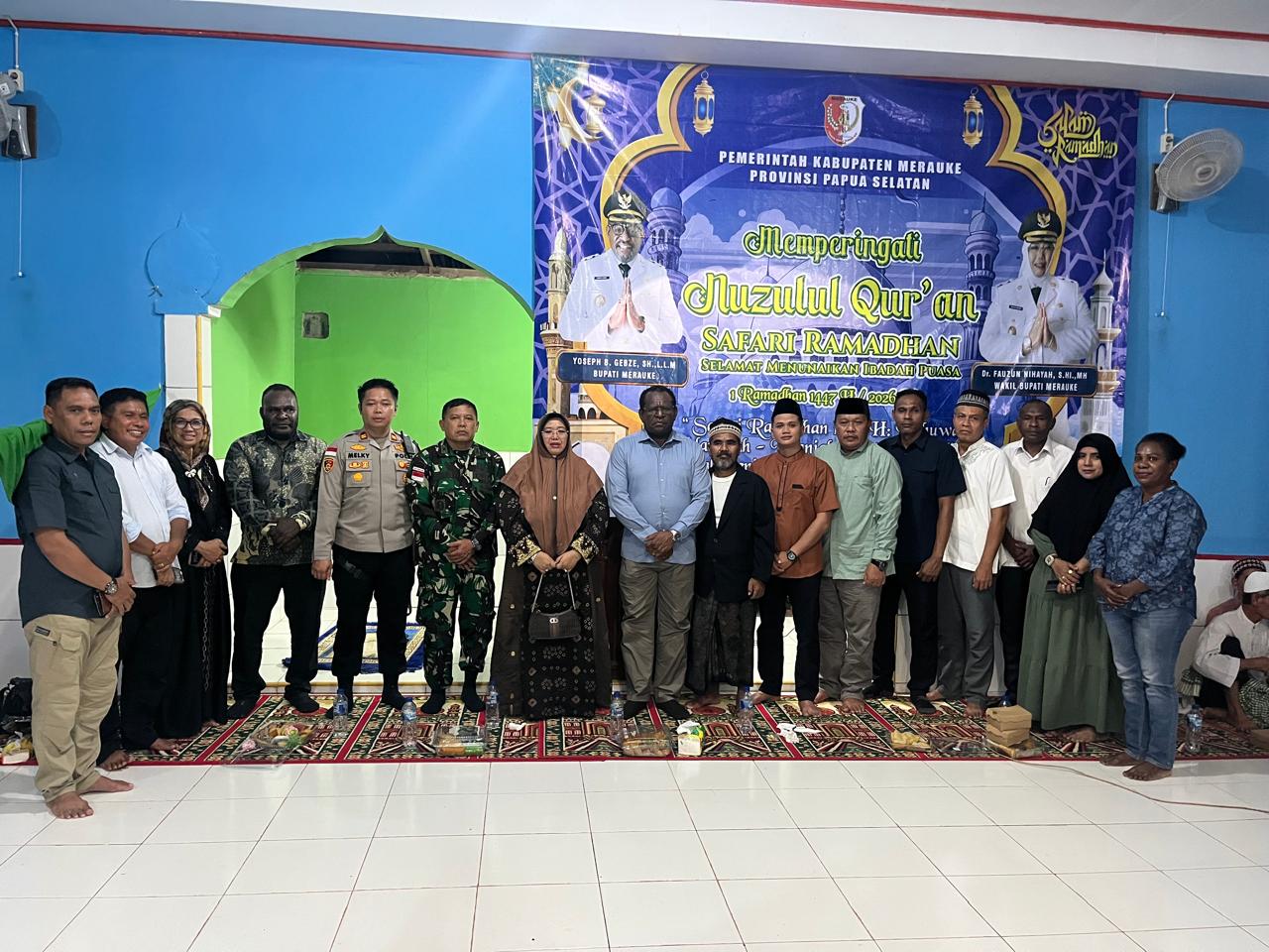 Kapolres Merauke Diwakili Kapolsek Muting Hadiri Safari Ramadhan di Distrik Ulilin