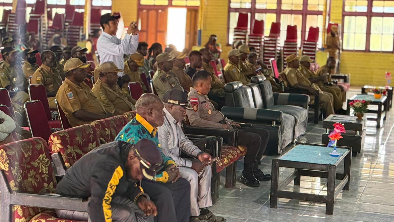 Kawal Rapat Forkopimda, Polres Dogiyai Pastikan Situasi Kamtibmas Tetap Aman