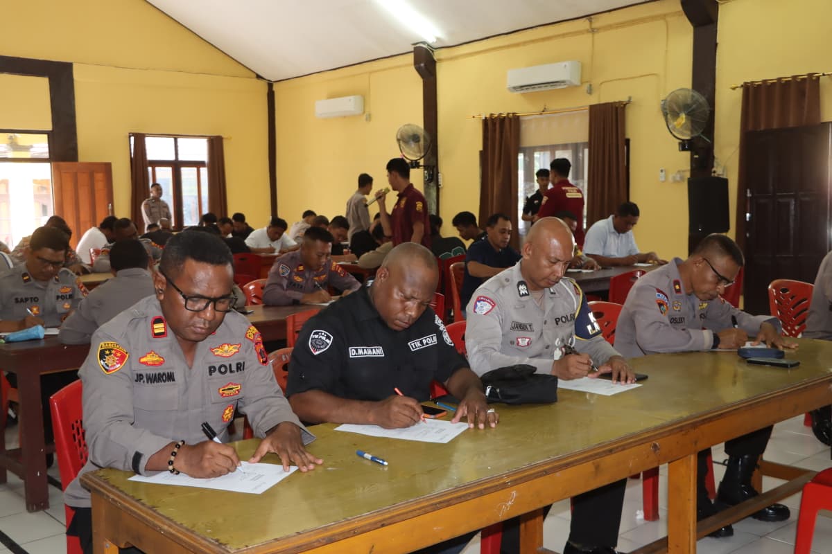 Polres Kepulauan Yapen Laksanakan Tes Psikologi Bagi Personel Pemegang Senpi