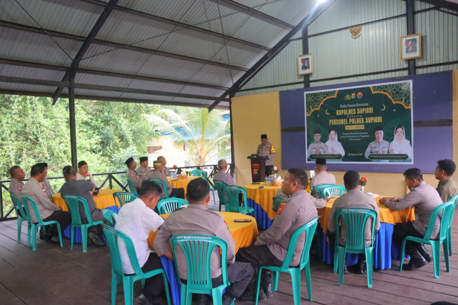 Tingkatkan Kebersamaan, Kapolres Supiori Buka Puasa Bersama Personel Polres Supiori