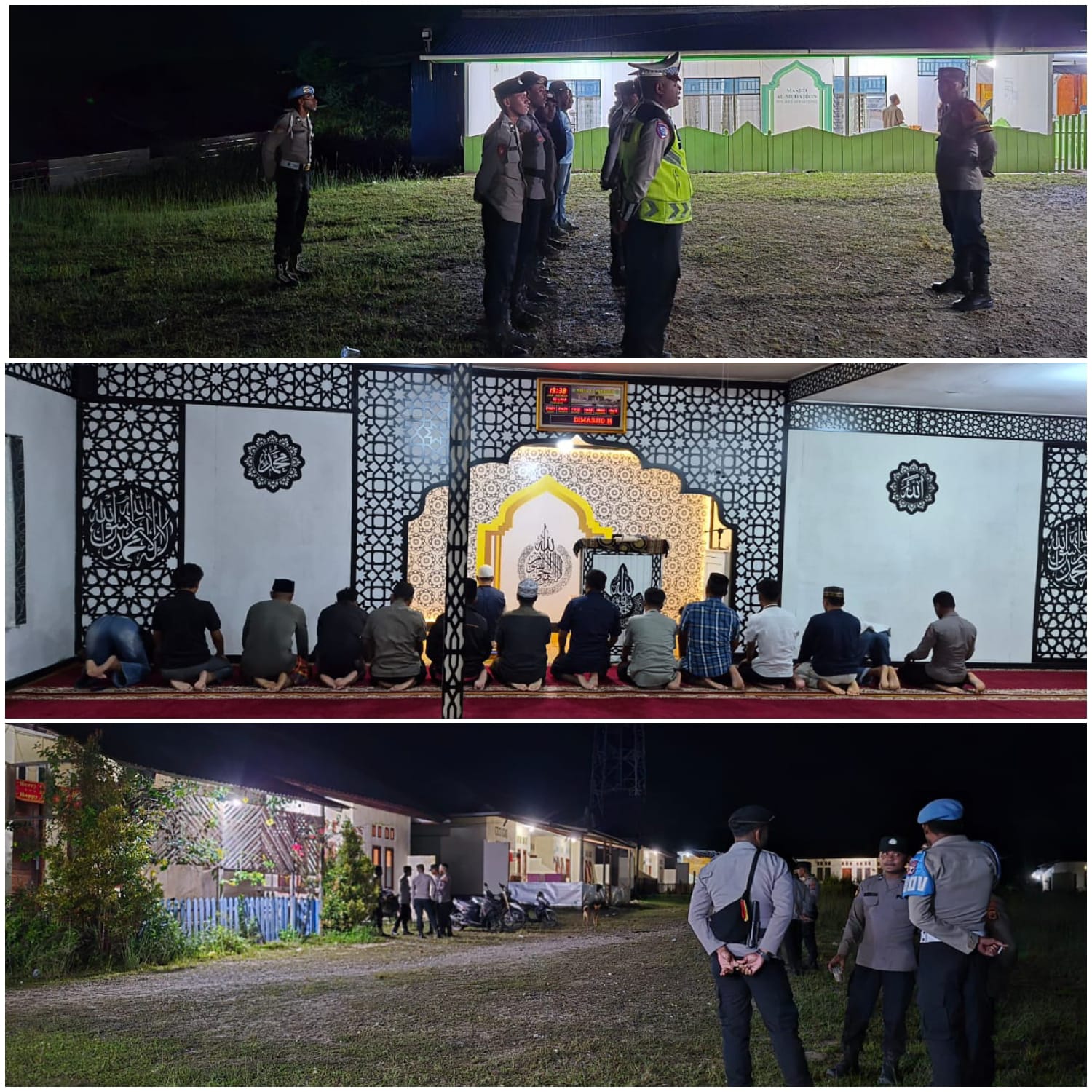 Hari ke-21 Ramadhan, Personel Polres Mamberamo Tengah laksanakan Pengamanan Shalat Tarawih di Masjid Al-Muhajirin