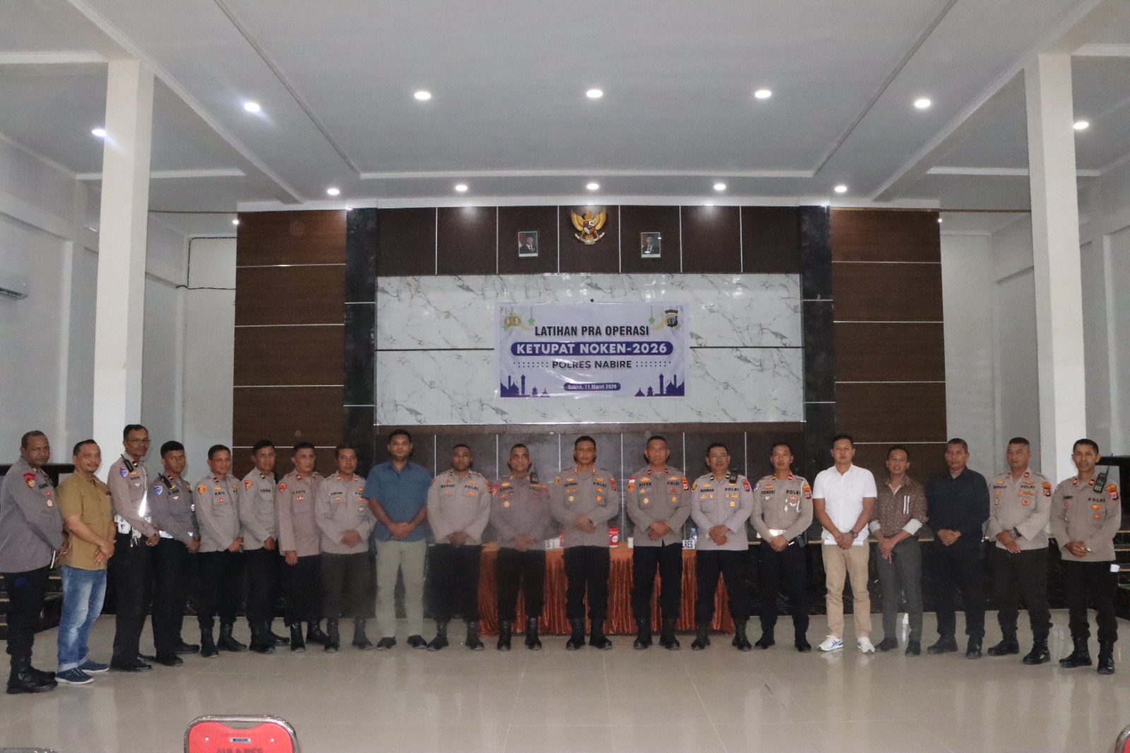 Polres Nabire Gelar Latpra Ops Ketupat Noken 2026, Tingkatkan Kesiapan Personel Jelang Pengamanan Idul Fitri