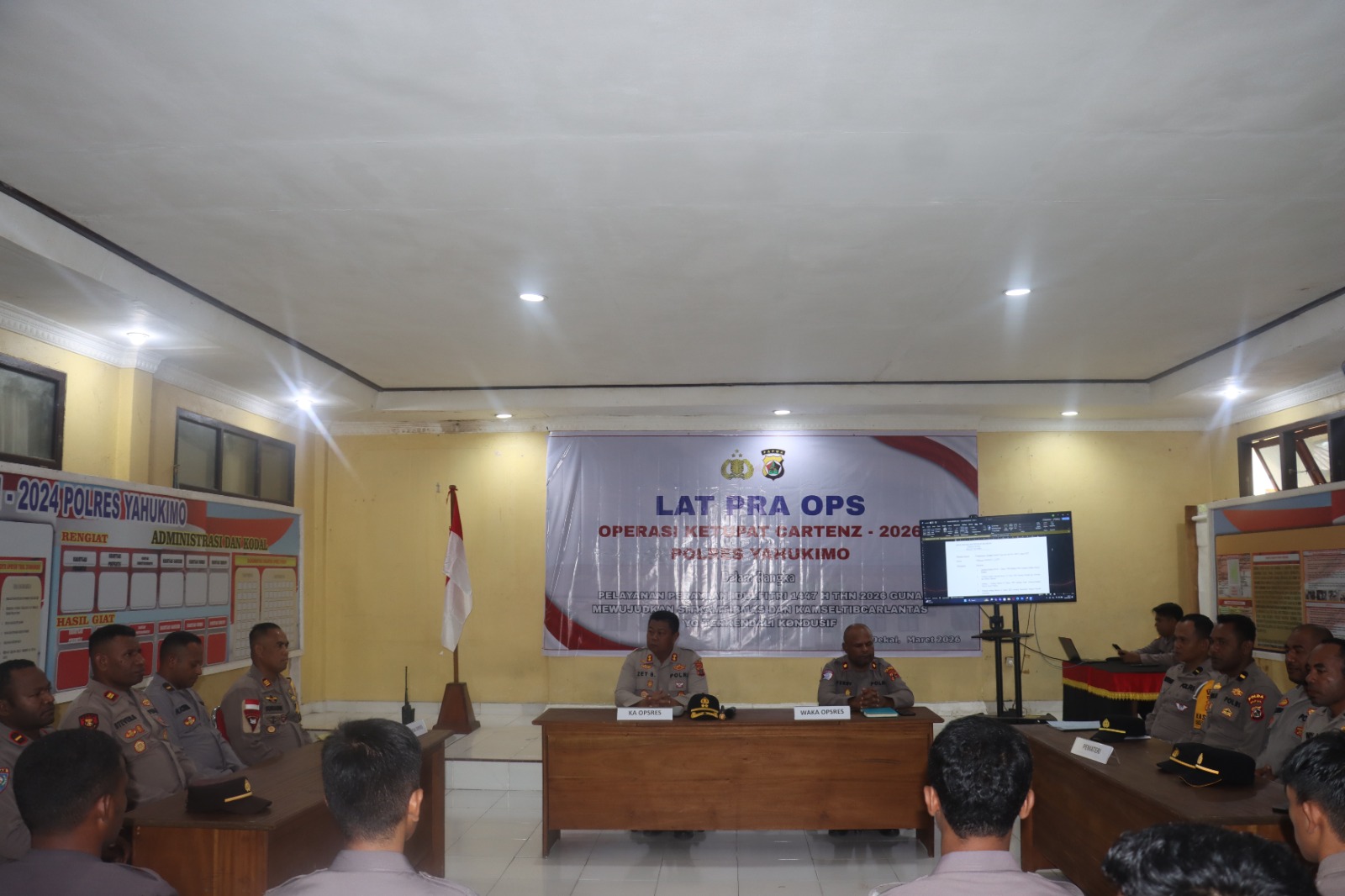 Siapkan Pengamanan Lebaran, Polres Yahukimo Gelar Lat Pra Ops Ketupat Cartenz 2026