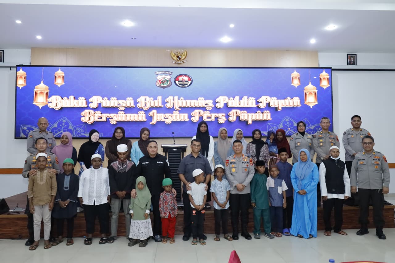 Pererat Silaturahmi di Bulan Ramadhan, Polda Papua Buka Puasa Bersama Insan Pers dan Komunitas Anak Muslim Wamena